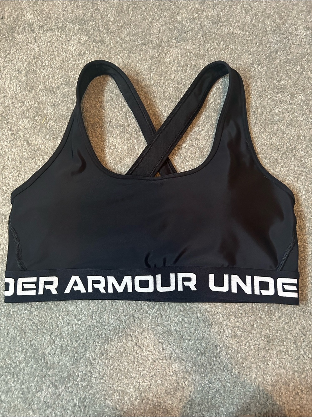Under Armour Women's Black Crossback Sports Bra